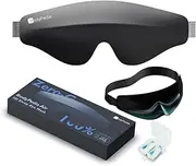 BodyPedia Air 3D Sleep Eye Mask for Men Women, Mask for Side Sleeper, Complete Light Blocking 3D Sleeping Eye Mask, Relaxing Zero Pressure Night Blindfold, Soft Breathable Eye Cover, Black