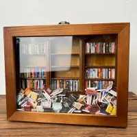 在飛比找蝦皮商城精選優惠-焦慮書架微型木製書架書籍火柴盒展示櫃禮品