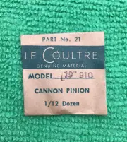 Jaeger LeCoultre Cannon Pinion Cal. 19” 910 Part 240 21, NOS