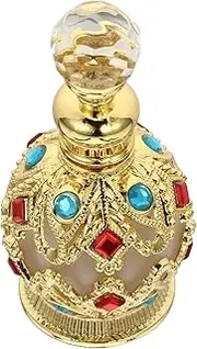 ARTSEWPLY Essential Oil Bottle Diffusers Dispenser Oil Spray Filter Aromatherapy Refillable Oil Perfume Bottle Containers Empty Dropper Bottle Perfume Shelf Retro Perfume Bottle Golden Alloy