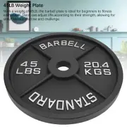 45LB Barbell Plate 4 Rib Alloy Steel Cast Iron High Strength Long Lasting Wei