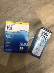Re-nu Contact Lens Solution Advanced Formula 3 sealed bottles 12 oz each