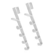 2PCS Over The Door Hook Door Back Hook Punch Free Plastic Rack Clothes Hook