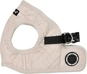 [Puppia] Irvin Vest Dog Harness Step-in Warm Winter Diamond Pattern for Small and Medium Dog, Cream, Medium