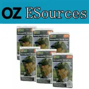 Mosquito Head Net 6X Fly Bee Bug Hat Mozzie Protector Insect Mesh Outdoor Set