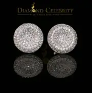 925 Stud Sterling White Silver 1.94ct Cubic Zirconia Round Women's Earrings