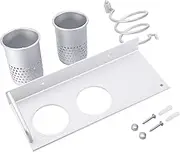 Wall Storage Organizer Holder Hairdryer Holder Toothbrush Toilet Bathroom Shelf Towel Rack Set Bathroom Accessories
