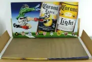 CORONA EXTRA LIGHT BEER SOCCER METAL TIN TACKER SIGN BAR MANCAVE NEW 24"x13"