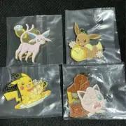 4 Piece Set Ichiban Kuji Pokemon Charm Keychain Espeon Eevee Pikachu Jigglypuff