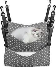 SUPVOX 2pcs Cat Hammock Pet Cage Hammock Indoor Cat Swing Hanging Bed Comfortable Safe Reversible Multi-Functional Adjustable Height
