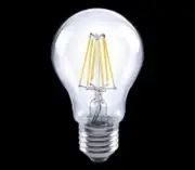 LFLA19QE26D07-27K 6.5W LED A19 Filament, 15,000 hours, CRI 80, 2700K,800 lumen