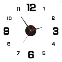 在飛比找蝦皮商城優惠-Uurig)3d DIY 夜光錶盤免鑽亞克力無框靜音掛鐘帶數
