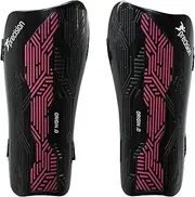 Precision Unisex Adult Origin.0 Strap Shin Guards (UK Size: L) (Black/Pink)
