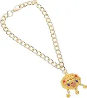 BAZEITFLOW Pet Jewelry Metal Longevity Lock Pendant Adjustable Necklace Bell Dog Cat Collar Charm