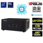 【ASUS 華碩】NUC U5十四核{曲線微笑} AI PC 迷你電腦(U5-125H/64G/1TB M.2)