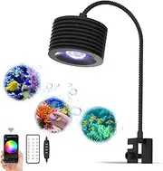 Lominie Clip on Saltwater Aquarium Light Led Fish Tank Lights Reef Lights for Coral,Full Spectrum Aquarium Plants Lights with Gooseneck, for 6~15 Inch Long Coral Reef Fish Tanks(Asta 20)