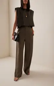 [Heirlome] Antonella Tailored Stretch-Wool Straight-Leg Pants