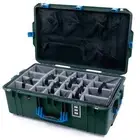 Trekking Green & Blue Pelican 1595 Air case. With dividers & lid org.