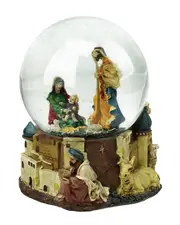 Northlight 5.5in Nativity Scene Religious Inspirational Musical Christmas Snow Globe Glitterdome