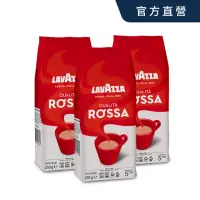 在飛比找momo購物網優惠-即期品【LAVAZZA】紅牌ROSSA中烘焙咖啡豆x3包組(