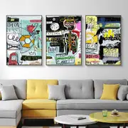 Michel Basquiat Graffiti 3 sets Canvas Wall Art