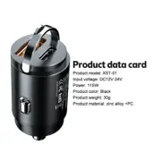2x USB PD+QC 3.0 Type-C Car Charger Fast Charge Adapter For iPhone 13 12 Pro Max