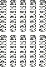 uxcell 10Pcs Compression Spring, 9mm OD, 0.8mm Wire Size, 45mm Free Length, Spring Steel Construction Extended Mechanical Compression Springs for Shop and Home Repairs, Silver Tone