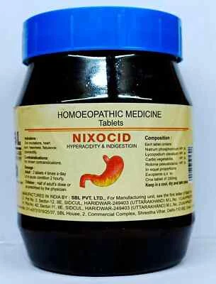 SBL Homeopathic Nixocid Tablet 450 gm Indigestion Hyperacidity 2026 FREE SHIP