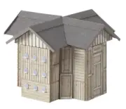 Noch 14347 HO Scale Bee House - Apiary - Laser-Cut Minis -- Laser-Cut Kit