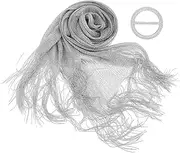[VERDANVERSE] Shawls for Women Dressy Silver Scarf Neck Scarf Wrap Shawl Wrap for Formal