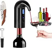 Electric Wine Aerator, Wine Decanter Pump Dispenser Gifts Set,Automatic Wine Aerator Pourer Spout. Wine Dispenser Pump Wine Accessories, Wine Gifts for Women Wine Lovers Black…