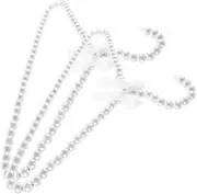 SOLUSTRE Pcs Pearl Beaded Hangers for Boys and Girls Small Clothes Hangers Decorative Pearls for Closet Travel and Dormitory