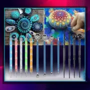 Pattern Dotting Tools Set Stone Painting Kit Pen Brushes Stencil Drawing Art Kid