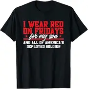 [VidiAmazing] Red Friday I Wear Red On Fridays for My Son Military Veteran T-Shirt ds290