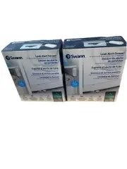 Set Of 2 SWAN Leak Alert Sensors - White - Detect Leaks Mobile Alert Brand New