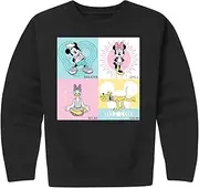 [Disney] Mickey & Friends - Breathe Chill Relax Calm - Toddler And Youth Crewneck Fleece Sweatshirt - Size X-Large Black