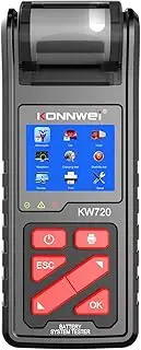 Car Battery Tester With Intergrated Printer 6V 12V 24V Battery Load Tester Cranking and Charging System Test Scan Tool for Car Motorcycle Truck