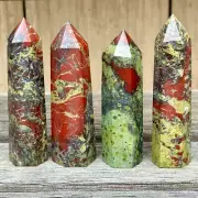 A+ Grade Dragon Blood Jasper Tower Point Obelisk Healing Stone Mineral Specimens