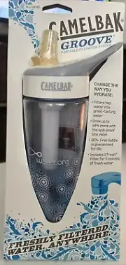 NIB Camelbak Groove 20oz Portable Filtration Water Bottle Filter Straw- CoolBlue