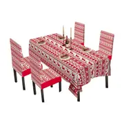 Tablecloth Christmas Theme Dining Table Cover for Christmas Party Home Decoration-Christmas reindeer