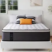 [QUEEN ROSE] Queen Size Mattress, 12 Inch Hybrid Mattress in a Box, Cooling Gel Memory Foam & Individually Pocket Innerspring, Medium Firm Queen Bed, CertiPUR-US Certified & Fiberglass Free