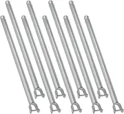 9 Pack Chain Link Fence Extension, 25.2'' Fence Extension Height, Galvanized Post Extender for Dogs and Privacy (1-3/8'', Silver)