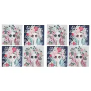 2x 4pc LVD Ceramic Coasters Vogue Home/Kitchen Decor 9.5cm Square