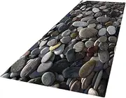 Machine Washable Bedroom/Kitchen/Hallway Rug Runner Non Slip Backing - 180cm X 60cm, Pebbles, as described