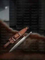 Premium Handmade Arkansas Toothpick Dagger Knife -Damascus Steel Blade W /Sheath