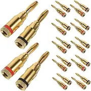 ARTIBETTER 12 Pairs Speaker Plug Banana Plug Connector for Audio Banana Plugs Replacement Video Receiver Parts Video Receiver Supply Banana Clip Banana Audio Plug Speaker Wire Connector