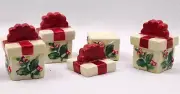 Pfaltzgraff Winterberry Mini Salt and Pepper Shaker Sets 4 Presents NEW in BOX