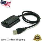 New IDE SATA to USB 2.0 Adapter Converter Cable For 2.5 3.5 Inch Hard Drive HD