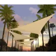 AMGO Shade Sail 264" UV Protected Adjustable+Stain Resistant Triangle Sand Beige