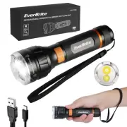 LED Rechargeable Flashlight High Lumens, 1000 Lumens, Zoomable Aluminum Flash...